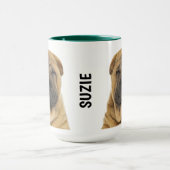中国のSharpei Personelized Mug マグカップ (中央)