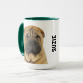 中国のSharpei Personelized Mug マグカップ (正面左)