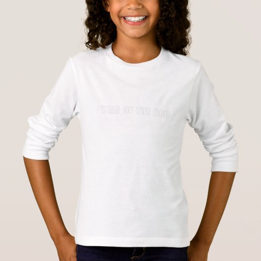 中国のYear of the Dog カスタム 2018ガールティー Tシャツ (正面)