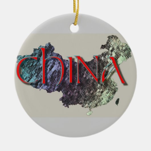 中国オーナメント セラミックオーナメント (正面)