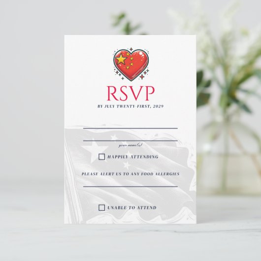 中国カップル 出欠カード (スタンド正面)