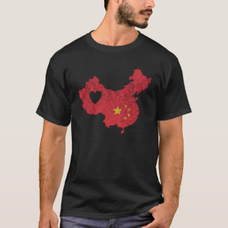 中国カントリーカード（フラグ付き） Tシャツ
