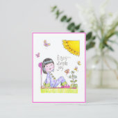 中国ガールはがき ポストカード (スタンド正面)