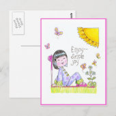 中国ガールはがき ポストカード (正面/裏面)