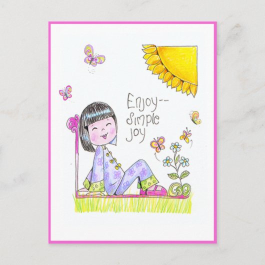 中国ガールはがき ポストカード (正面)