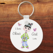 中国ガールラブキーチェーン キーホルダー (正面)