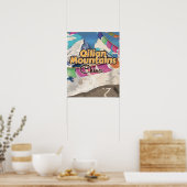 中国キリアンマウンテンヴィンテージ旅行ポスター ポスター (キッチン)