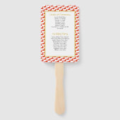 中国クリスチャンのカスタムウェディング婚礼プログラム ハンドファン (裏面)