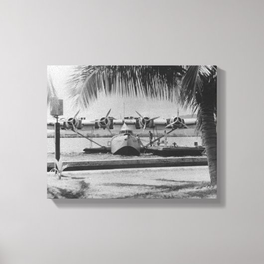 中国クリッパー係留オンハワイアン島 キャンバスプリント (正面)