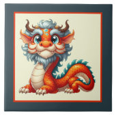 中国クールドラゴン好き タイル (正面)
