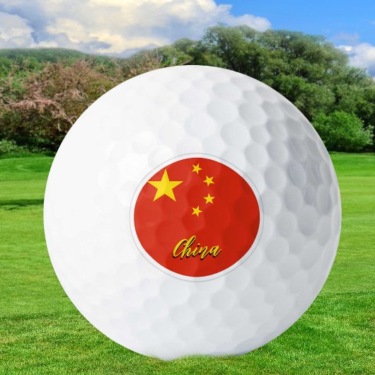 中国ゴルフボ中国のール国旗のゴルファー/愛国者 ゴルフボール