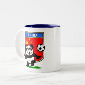 中国サッカーパンダ ツートーンマグカップ (正面左)
