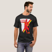 中国サッカー国旗Futbol Tシャツ (正面フル)