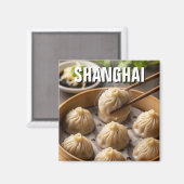 中国シャンハイXiaolongbao マグネット (正面/裏面)