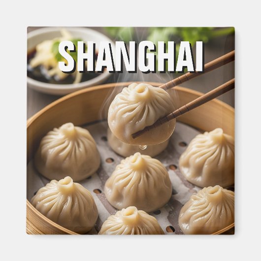 中国シャンハイXiaolongbao マグネット (正面)