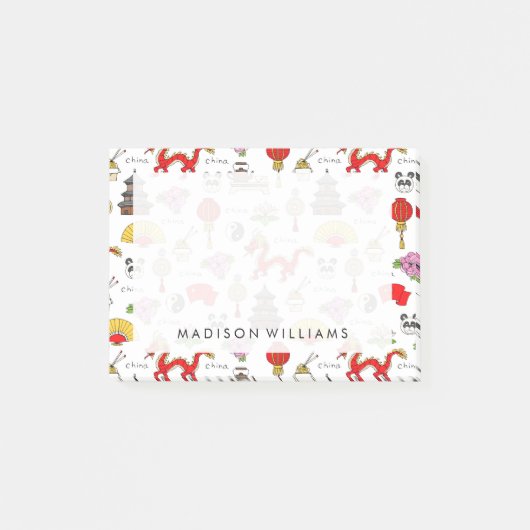 中国シンボルパターン ポストイット (正面)