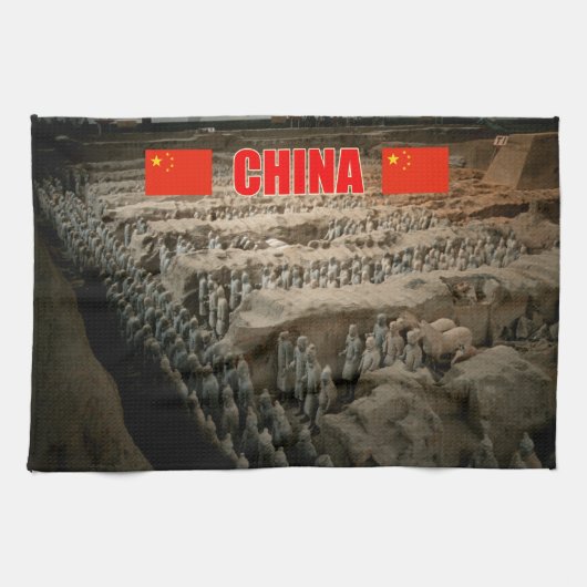 中国テラコッタ軍 キッチンタオル (横)