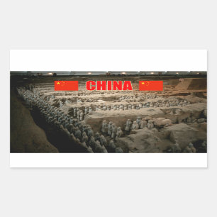 中国テラコッタ軍 長方形シール