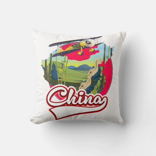 中国トラベルマップロゴ クッション (正面)