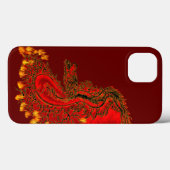 中国ドラゴンレッドと金ゴールドデザイン Case-Mate iPhoneケース (裏面 (横))