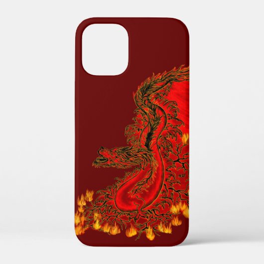 中国ドラゴンレッドと金ゴールドデザイン Case-Mate iPhoneケース (裏面)