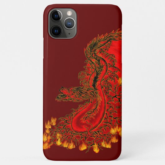 中国ドラゴンレッドと金ゴールドデザイン Case-Mate iPhoneケース (裏面)