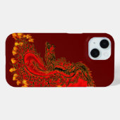 中国ドラゴンレッドと金ゴールドデザイン Case-Mate iPhoneケース (裏面 (横))