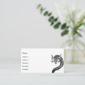 中国ドラゴン入れタトゥースタイルの名刺 名刺 (スタンド正面)