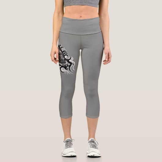 中国ドラゴン入れ入れスタイル カプリレギンス (正面)