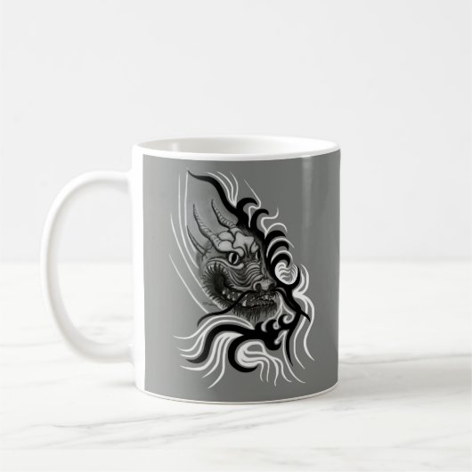 中国ドラゴン入れ入れスタイル コーヒーマグカップ (左)