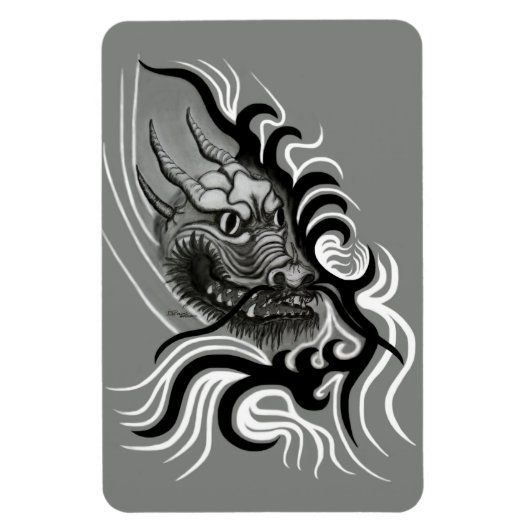 中国ドラゴン入れ入れスタイル マグネット (縦)