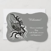 中国ドラゴン入れ入れスタイル 招待状 (正面)