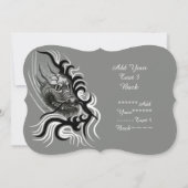 中国ドラゴン入れ入れスタイル 招待状 (裏面)