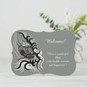 中国ドラゴン入れ入れスタイル 招待状 (スタンド正面)