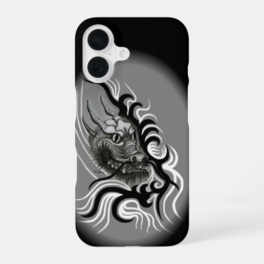 中国ドラゴン入れ入れスタイル iPhone 16ケース (裏面)