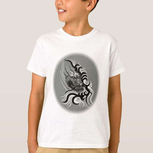 中国ドラゴン入れ入れスタイル Tシャツ (正面)