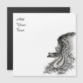 中国ドラゴン、黒と白のデザインでTattoostyl (正面/裏面)