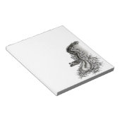 中国ドラゴン、黒と白のデザインでTattoostyl ノートパッド (アングル)