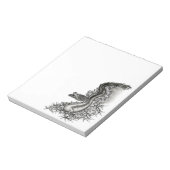 中国ドラゴン、黒と白のデザインでTattoostyl ノートパッド (回転)