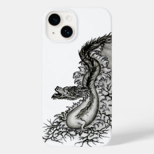 中国ドラゴン、黒と白のデザインでTattoostyl Case-Mate iPhone 14ケース