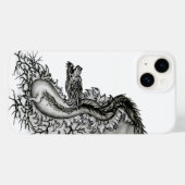 中国ドラゴン、黒と白のデザインでTattoostyl Case-Mate iPhoneケース (裏面 (横))