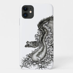 中国ドラゴン、黒と白のデザインでTattoostyl iPhone 11 ケース