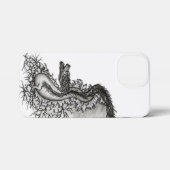 中国ドラゴン、黒と白のデザインでTattoostyl iPhoneケース (裏面横)