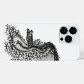 中国ドラゴン、黒と白のデザインでTattoostyl iPhoneケース (裏面横)