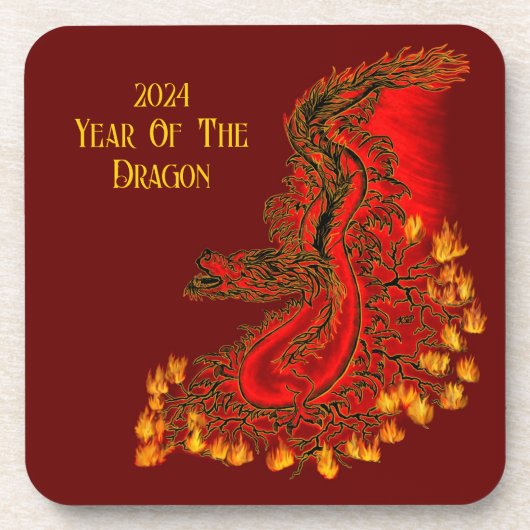 中国ドラゴン， 2024辰年 コースター (正面)