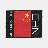 中国バドミントチームファンギフト中国のアスリートChn フリースブランケット (正面(横))