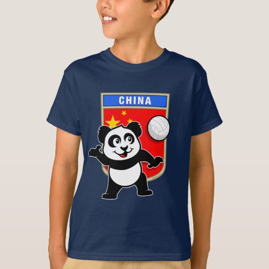 中国バレーボールパンダ Tシャツ (正面)
