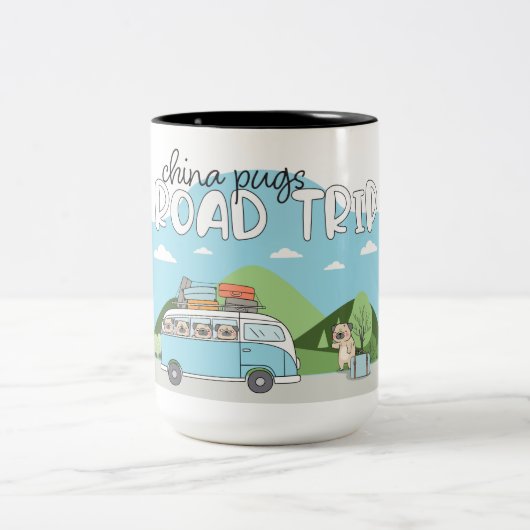 中国パグロードトリップツートーンコーヒーマグ ツートーンマグカップ (中央)