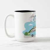 中国パグロードトリップツートーンコーヒーマグ ツートーンマグカップ (左)