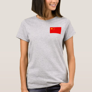 中国フラグとマップdk Tシャツ